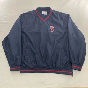 Boston Red Sox Jacket Men XXL Blue MLB Baseball Pullover V Neck G III Sports Y2